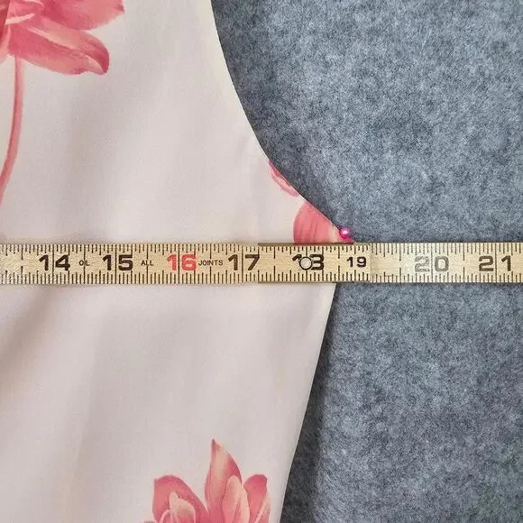 VTG Jessica Howard Petites Dress Women Size 14P Sleeveless Overlay Sheath Floral - Picture 3 of 10